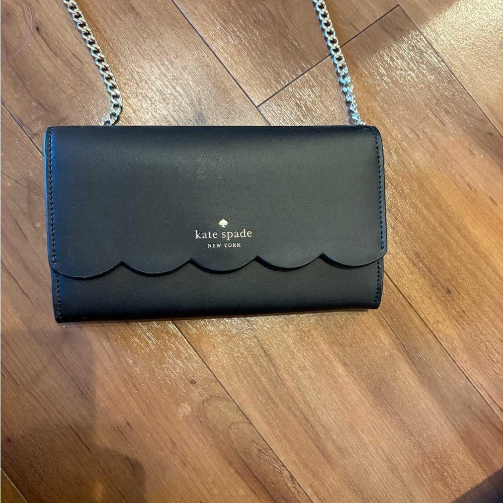 Kate Spade Black Gemma Wallet on Chain
